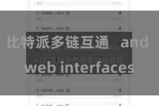 比特派多链互通   and web interfaces